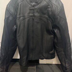 Bilt Racing leather motorcycle Black Leather Jacket